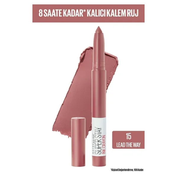 Maybelline New York Super Stay Ink Crayon 15 Lead The Way Kalem Ruj - Görsel 3