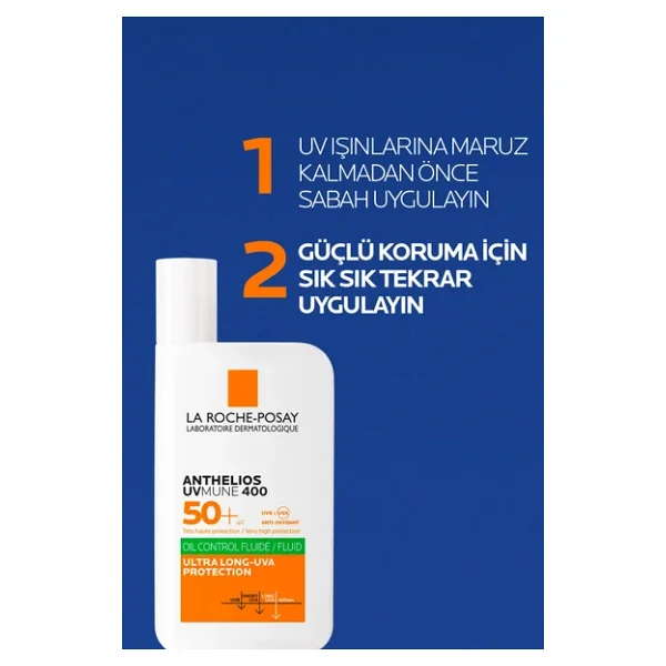 La Roche-Posay Anthelios UVmune 400 Oil Control Fluid 50 ml 50 Faktör Güneş Kremi - Görsel 10
