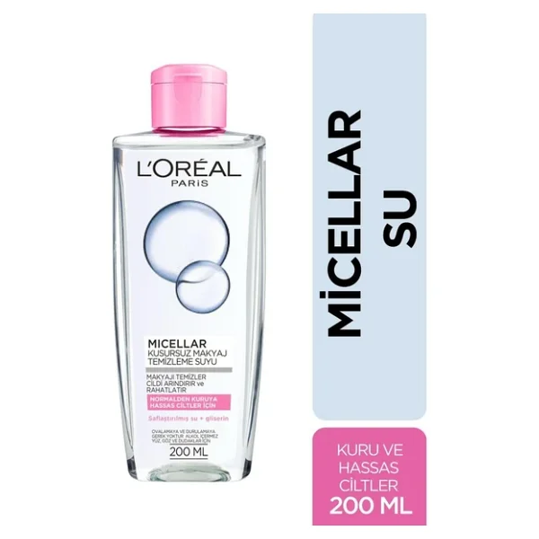 L'Oreal Paris Micellar Kusursuz Normalden Kuruya 200 ml Makyaj Temizleme Suyu - Görsel 5