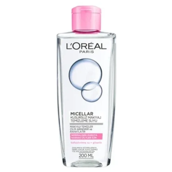 L'Oreal Paris Micellar Kusursuz Normalden Kuruya 200 ml Makyaj Temizleme Suyu - Görsel 4