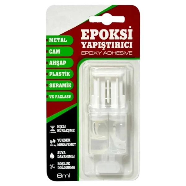 Hızlı Kuruyan Epoksi Yapıştırıcı 6 Ml Güçlü Genel Amaçlı Yapışma Metal Plastik Seramik Cam Kullanım - Görsel 7