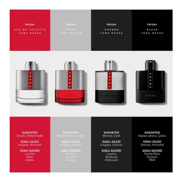 Prada Luna Rossa Carbon EDT 100 ml Erkek Parfüm - Görsel 7