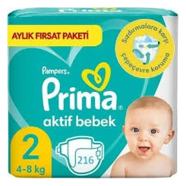 Prima Aktif 2 Numara Mini 72'li 3 Adet Bebek Bezi - Görsel 3