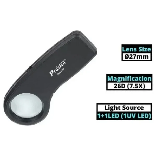Proskit MA-022 Led Işıklı 7.5X El Tipi Büyüteç - Görsel 6