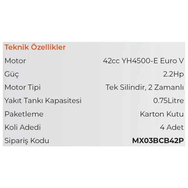 Max Extra BCB42P 42 cc Benzinli Profesyonel Yan Tırpan - Görsel 3
