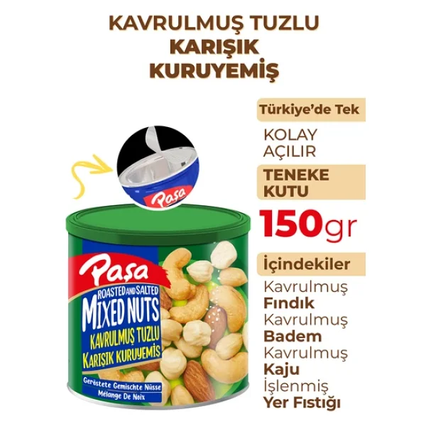 Paşa Kuruyemiş Kavrulmuş Karışık Kuruyemiş 150 gr - Görsel 2