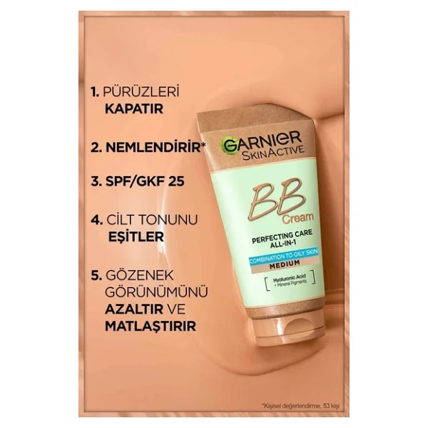 Garnier Karma Ve Yağlı Ciltler İçin Bb Krem Orta Ton Spf 20 50 Ml - Görsel 2