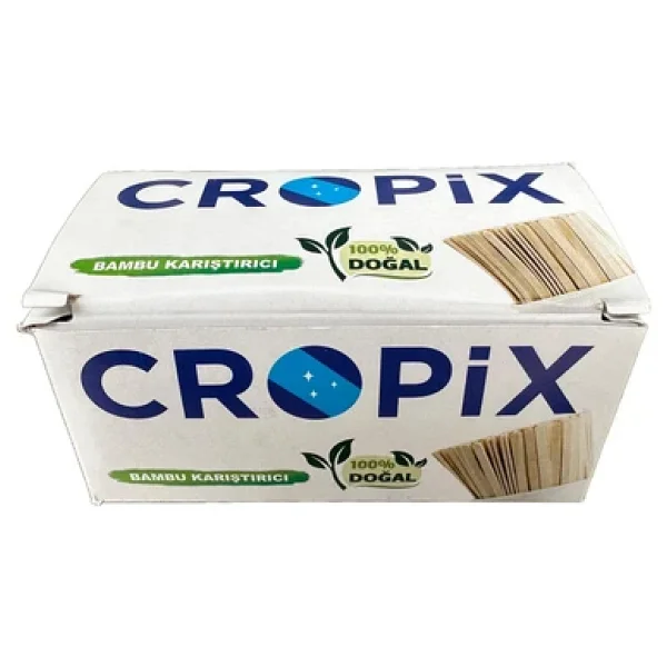 Cropix Tahta Ahşap Bambu Doğal Çay Kahve Karıştırıcı Çubuk Kaşık - 10.5 Cm. - 400 Adetlik 5 Paket - Görsel 6