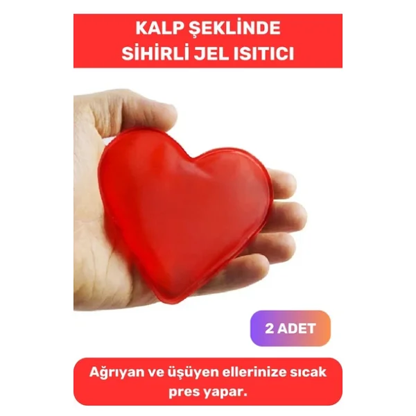 Premium Kalp Şeklinde El Isıtıcısı Kış Kayak Soğuk Sihirli Jel Torba Kalpli Cep Sobası 2'li Set - Görsel 2