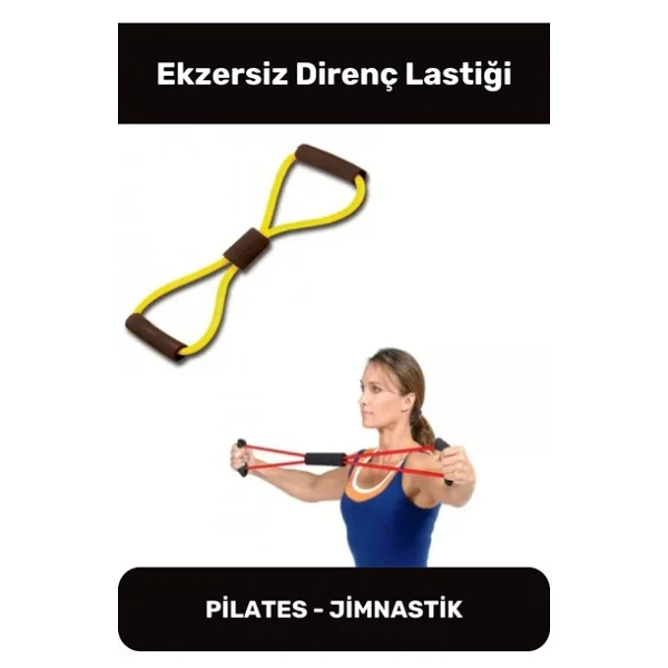 Direnç Lastiği Pemium Kas Açma Germe Güçlenme Spor Pilates Jimnastik Egzersiz - Görsel 2