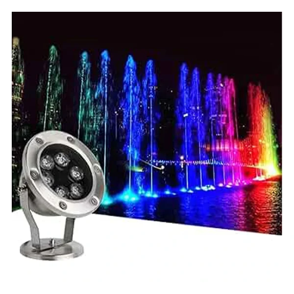 Mini Spot Paslanmaz Ayaklı Havuz Led Aydınlatma Ampülü Lamba Sarı A-1210 6w 12v Ip68 - Görsel 3