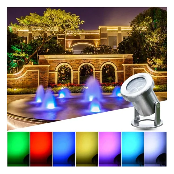 Mini Spot Paslanmaz Ayaklı Havuz Led Aydınlatma Ampülü Lamba Sarı A-1210 6w 12v Ip68 - Görsel 10