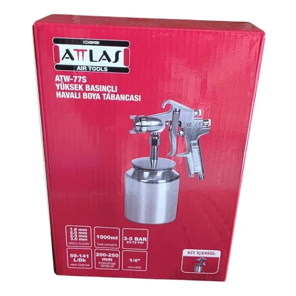 Atlas Atw-77S18 Yuksek Basincli Havali Boya Tabancasi 1.8 Nozul - Görsel 7