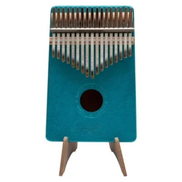 Kalimba Full Set - Hediye Paketi- Stant-Parmak Koruyucu Turkuaz - Görsel 5
