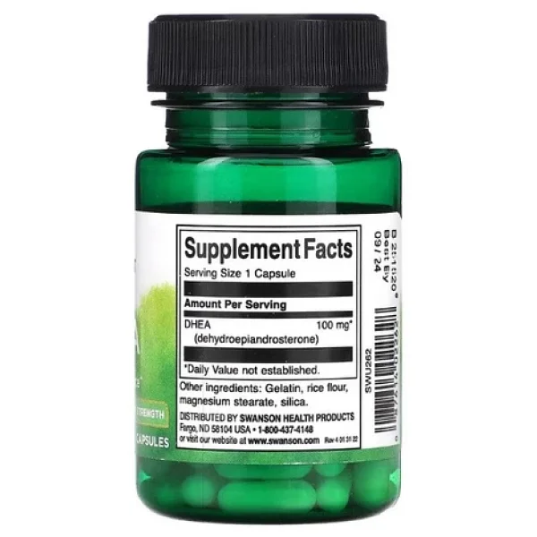 Swanson DHEA 100 mg 60 Kapsül - Görsel 2