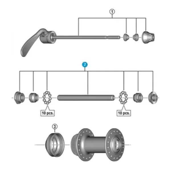 Ön Göbek Cues Ön Hazne Center Lock Disk Fren 32H 100 Mm Siyah - Görsel 3