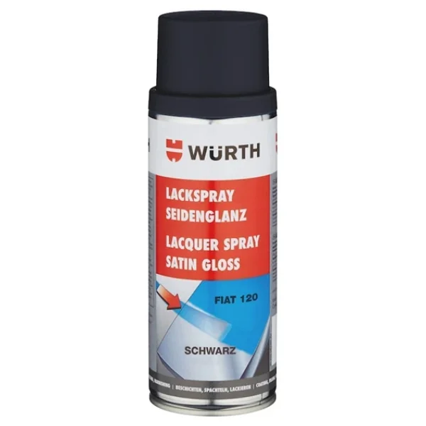 Würth 400 Ml Fiat 120 Tampon Boyası Ipeksi Parlak Siyah - Görsel 3