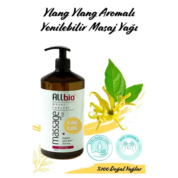 Allbio Masaj Yağı Ylang Ylang 1 LT - Görsel 4