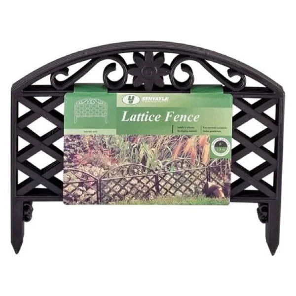 Omnipazar Sy-5994 Lattice Plastik Bahçe Çiti Siyah 45X34 Cm 4'Lü Set - Görsel 8