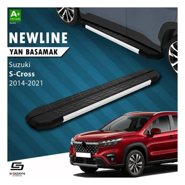 S-Dizayn Suzuki Sx4 2 S-Cross Newline Aluminyum Yan Basamak 173 Cm 2014-2021 A+ Kalite - Görsel 2