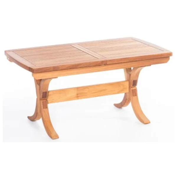 ReHome Lotus 160(+50)x90 cm İroko Dikdörtgen Bahçe Masası - Görsel 3
