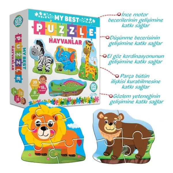 Circle Toys My Best Puzzle Hayvanlar - Görsel 3