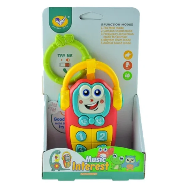 Oyuncak Telefon Gülen Telefon Işıklı Sesli 15 Cm - Görsel 2
