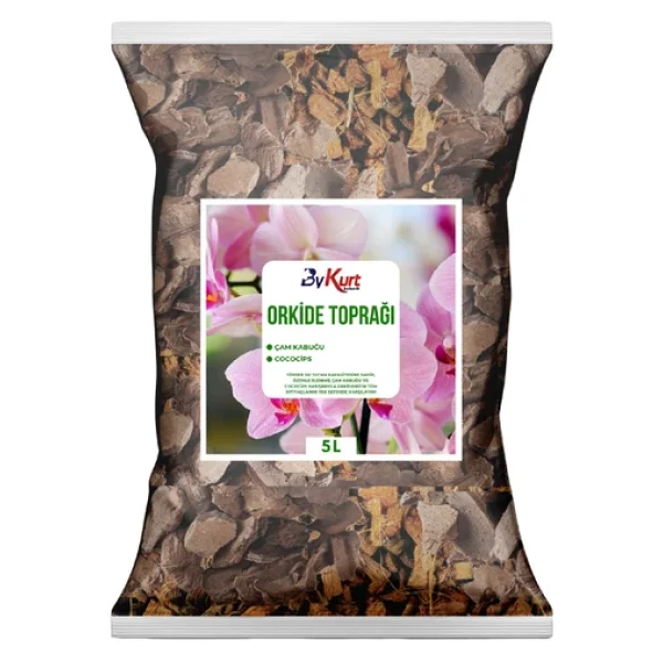 Bykurt 5L Orkide Toprağı İri Parçalı Çam Kabuğu & Cococips Karışımı Elenmiş Ve Temizlenmiş - Görsel 2