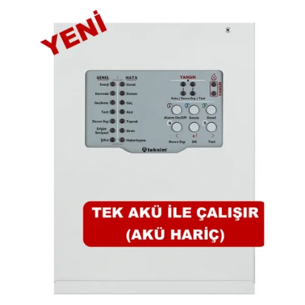 Teknim TFP-3122 2 Bölgeli Konvansiyonel Yangın Alarm Paneli. Tek Akü ile Çalışır (Akü Hariç) EN54-2/4 Sertifikalı - Görsel 8
