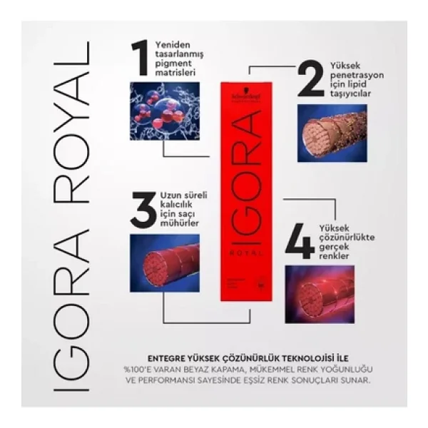 Igora Royal 6.1 Küllü Koyu Kumral Saç Boyası - Görsel 6