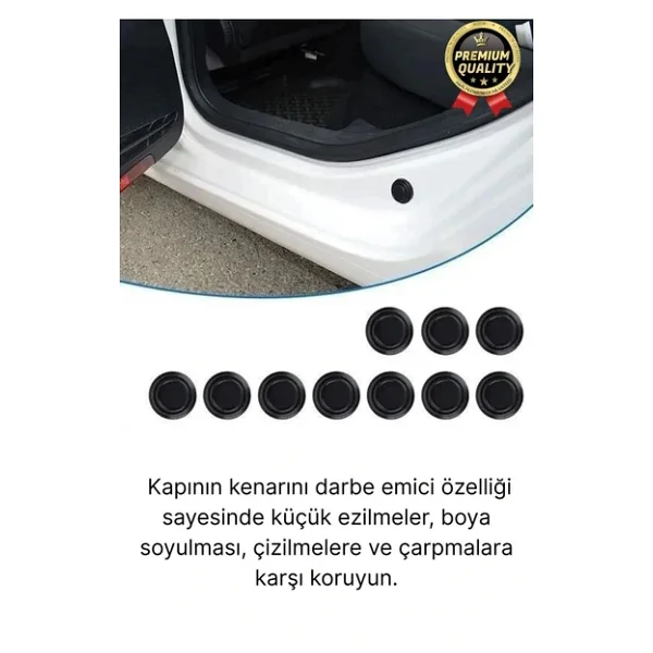 Yüksek Kalite Dayanıklı Çarpma Engelleyici Araba Oto Kapı Sesi Darbe Emici Absorbe Aparatı 10 Adet - Görsel 3