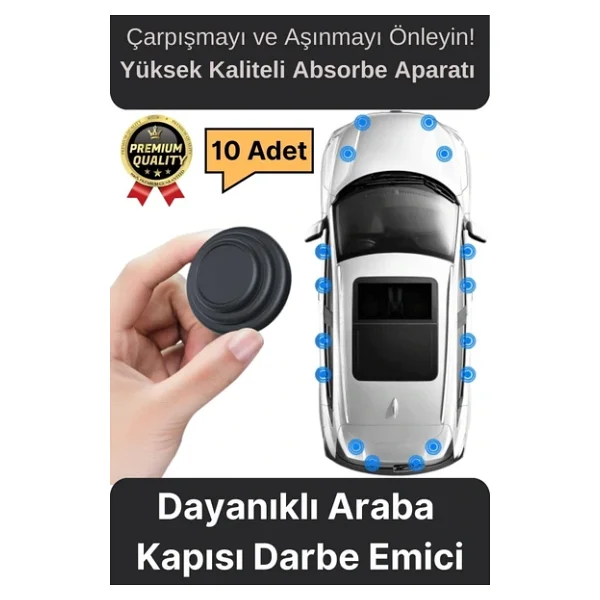 Yüksek Kalite Dayanıklı Çarpma Engelleyici Araba Oto Kapı Sesi Darbe Emici Absorbe Aparatı 10 Adet - Görsel 2