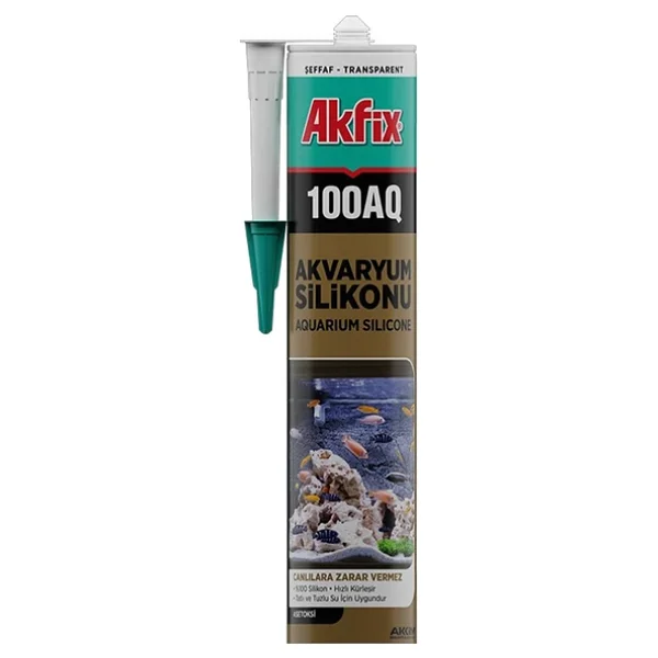 Akfix 100AQ SA080 280 ml Şeffaf Akvaryum Silikonu - Görsel 5