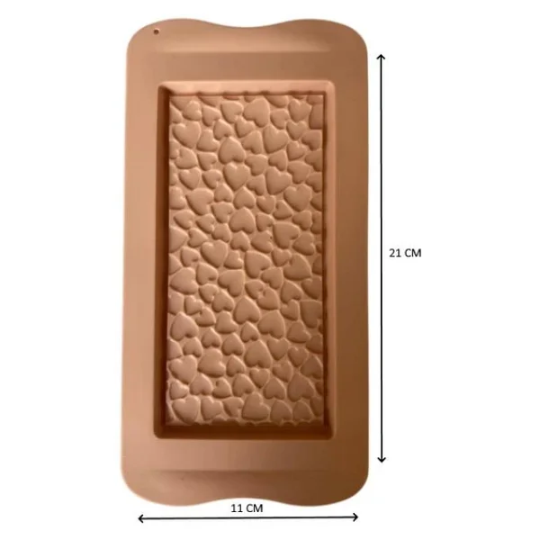 Silikon Çikolata Kalıbı Mini Kalp 21x11 Cm - Görsel 4