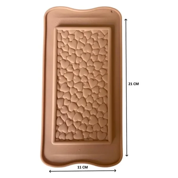 Silikon Çikolata Kalıbı Mini Kalp 21x11 Cm - Görsel 3
