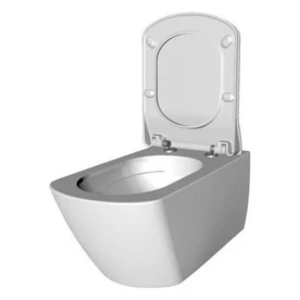 Creavit Elegant Rim-Off Asma Klozet + Yavaş Kapanır Kapak + Vitra Gömme Rezervuar Set - Görsel 5