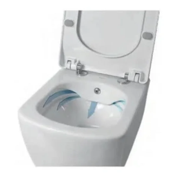 Creavit Elegant Rim-Off Asma Klozet + Yavaş Kapanır Kapak + Vitra Gömme Rezervuar Set - Görsel 6