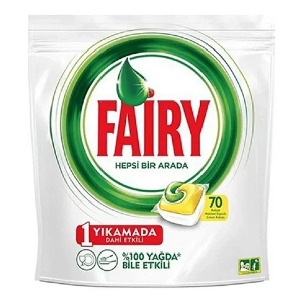 Fairy Hepsi Bir Arada Limon Bulaşık Makinesi Tableti 70'li - Görsel 4