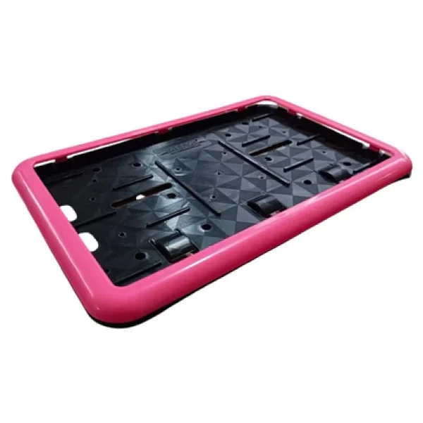 Çerçeveli Motor Plakalık Plaka Altlığı Pembe 17x26 cm - Görsel 3