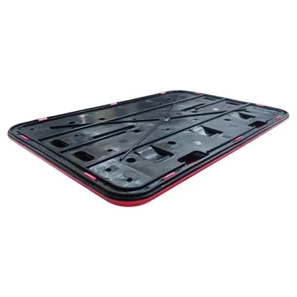 Çerçeveli Motor Plakalık Plaka Altlığı Pembe 17x26 cm - Görsel 4