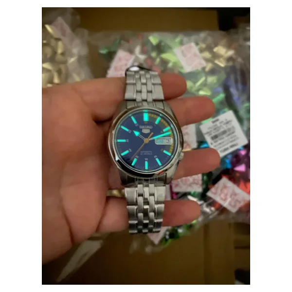 Seiko 5 SNK371 Mavi Erkek Kol Saati - Görsel 7