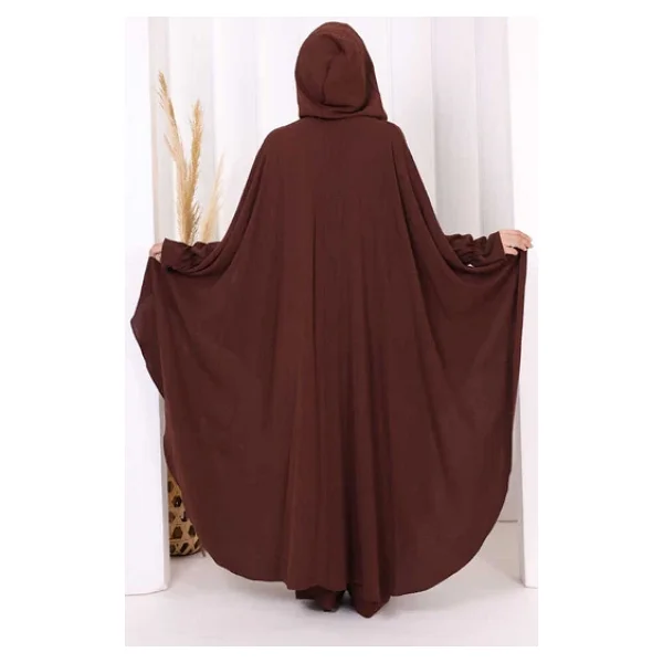 Tunik, Pantolon ve Abaya Üçlü Takım 8663 Kahverengi - Görsel 5