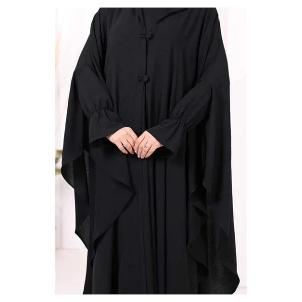 Tunik, Pantolon ve Abaya Üçlü Takım 8663 Siyah - Görsel 6