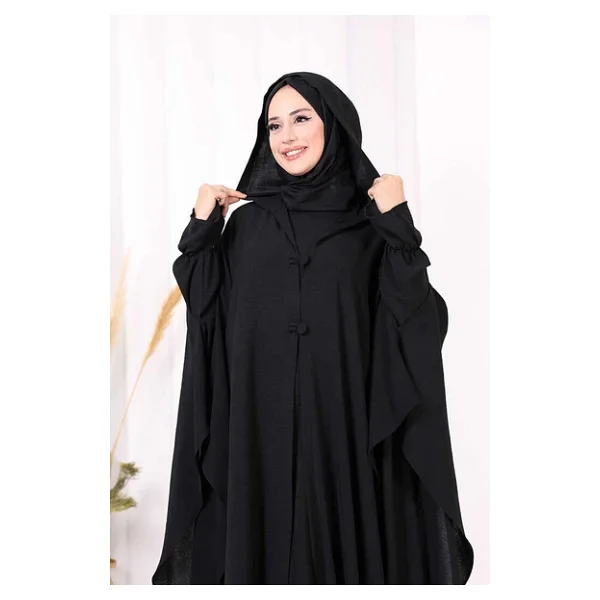 Tunik, Pantolon ve Abaya Üçlü Takım 8663 Siyah - Görsel 5