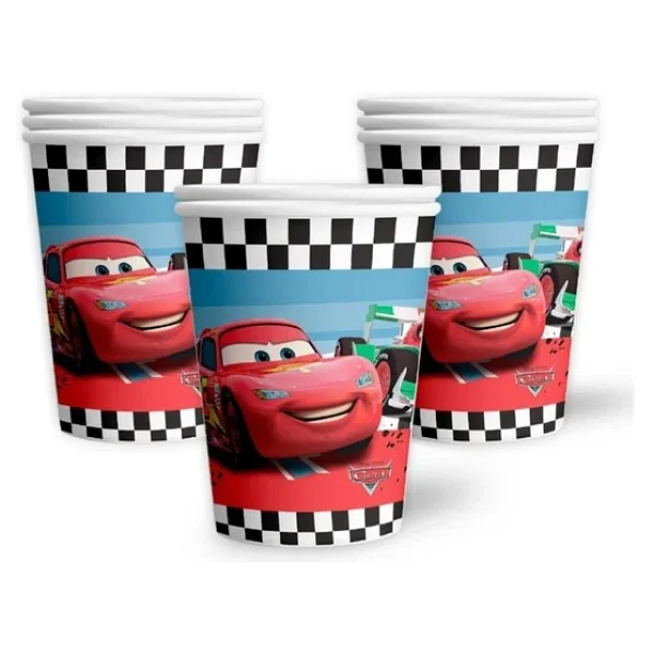 Arabalar Cars Şimşek Mcqueen Temalı Karton Tabak Ve Bardak Seti 8+8 Adet Tüm Yaşlar - Görsel 3