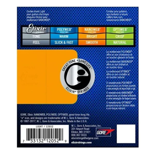 Elixir 12052 Nanoweb Light 10-46 Elektro Gitar Teli - Görsel 5