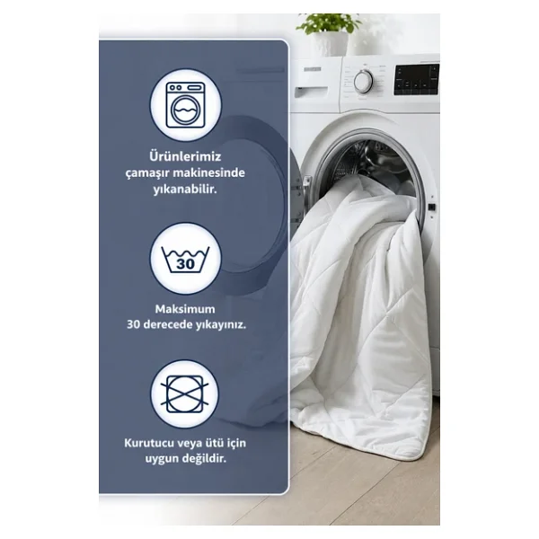 Formeya Beyaz Soft Dört Mevsim Yorgan Çift Kişilik 195x215 - Görsel 8