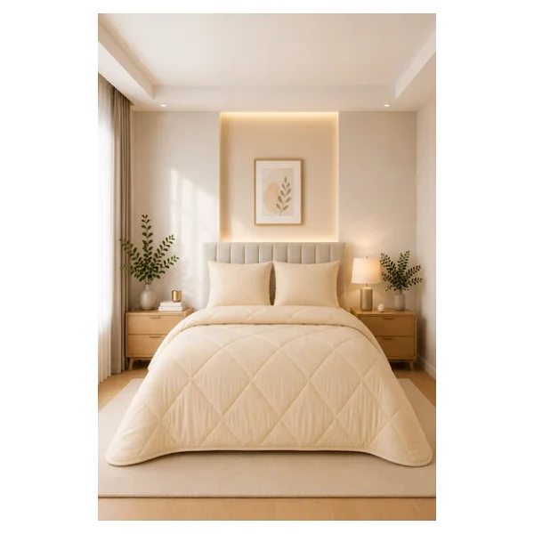 Formeya Soft Pudra 195X215 cm Silikon Çift Kişilik Yorgan - Görsel 3