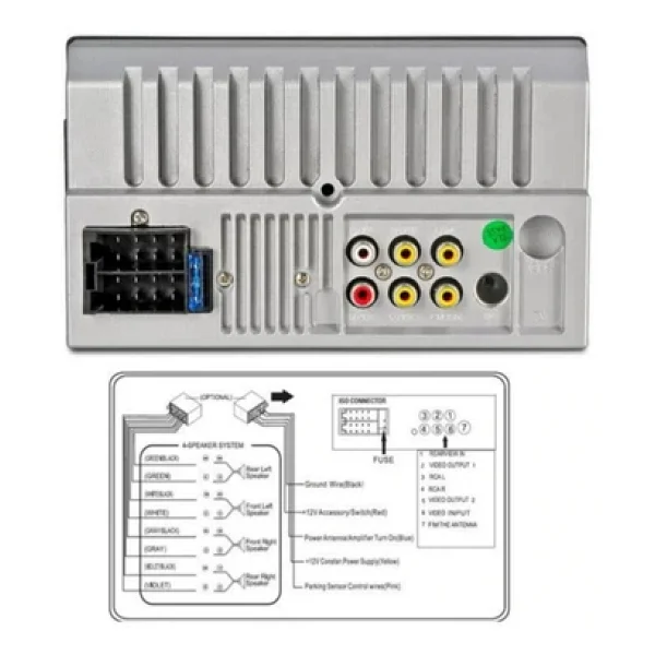 EXVOL Kıngwınn Kw-4000 Oto Double Teyp 7 Inc+park Kamerası 4x55w Mp5 Bluetooth Usb Sd Aux 2 Yıl Garantili - Görsel 6