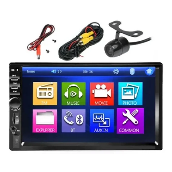 EXVOL Kıngwınn Kw-4000 Oto Double Teyp 7 Inc+park Kamerası 4x55w Mp5 Bluetooth Usb Sd Aux 2 Yıl Garantili - Görsel 2